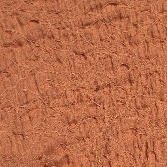 NWT Chico's Knit M Top Textured Cap Sleeve Tee Top Coral Blossom - Picture 6 of 10